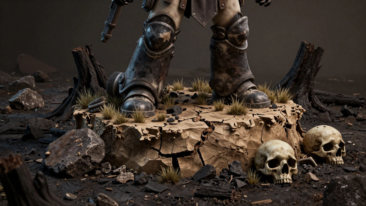 Базы для миниатюр Warhammer 40K: как сделать драматичными