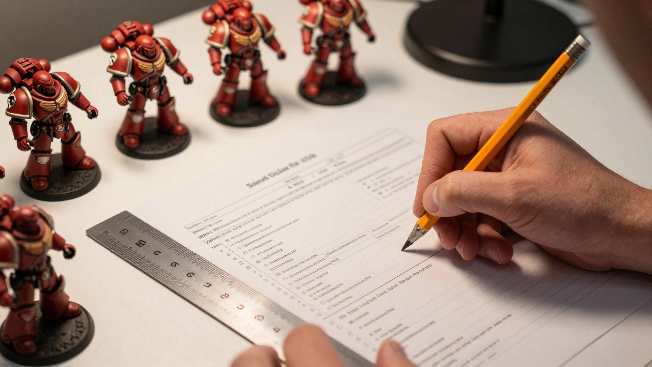 Боевые листы Warhammer 40K: примеры составления армии для начинающих