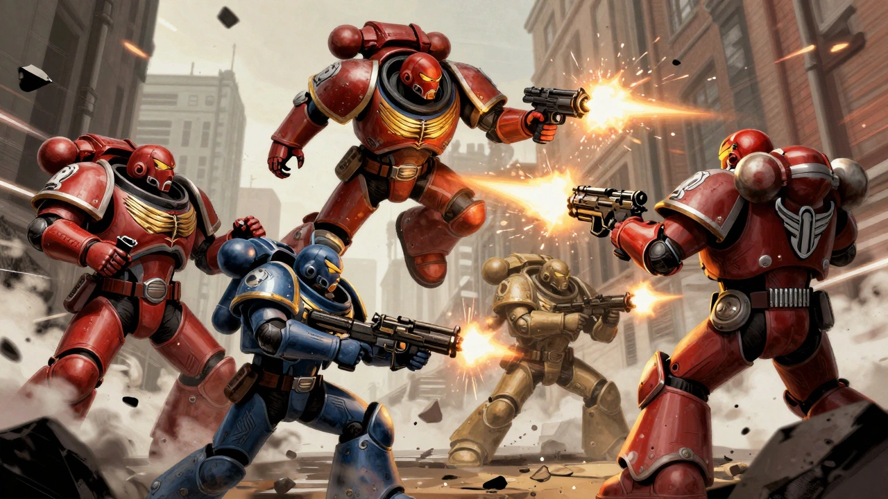 Быстрый бой Kill Team: космодесантники в действии на узкой улице