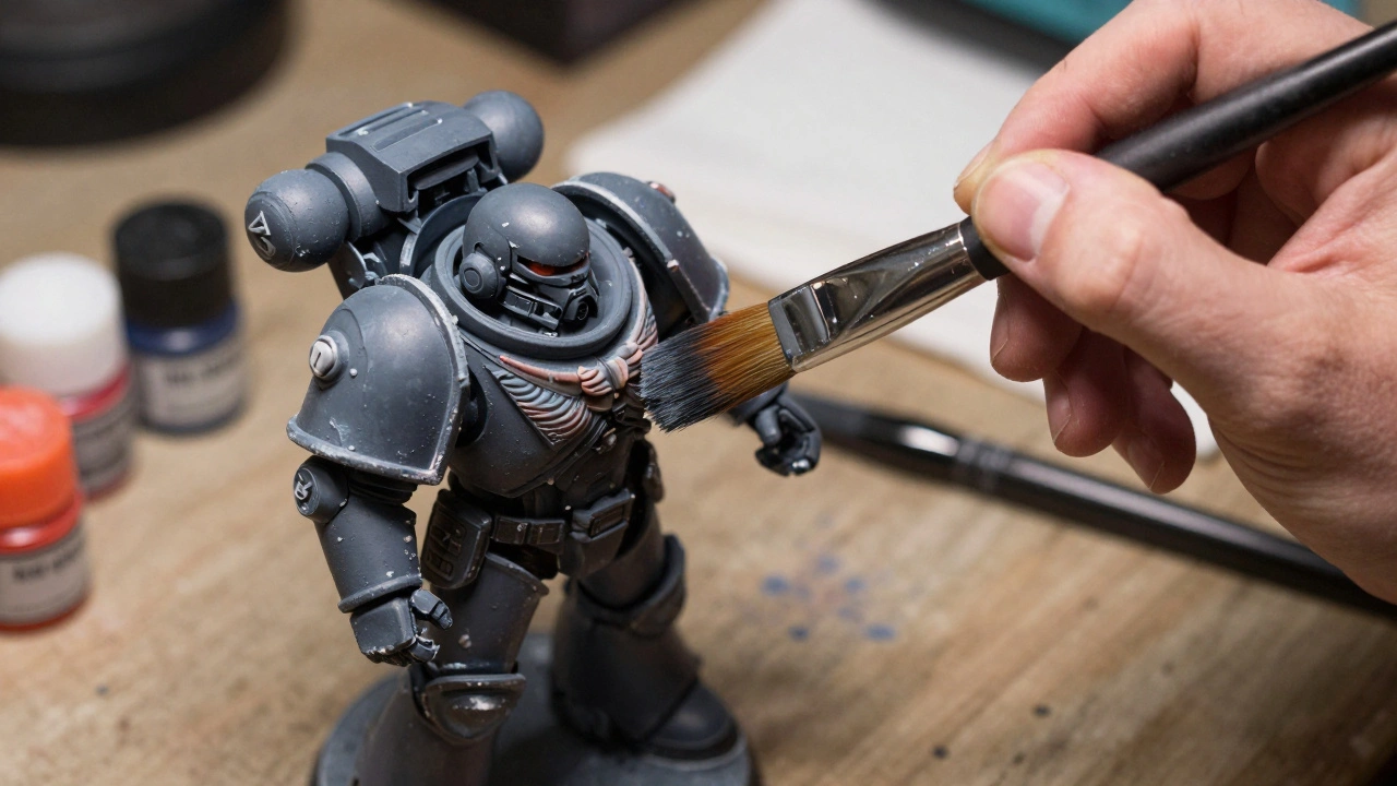 Drybrushing для миниатюр Warhammer 40K: быстрый результат
