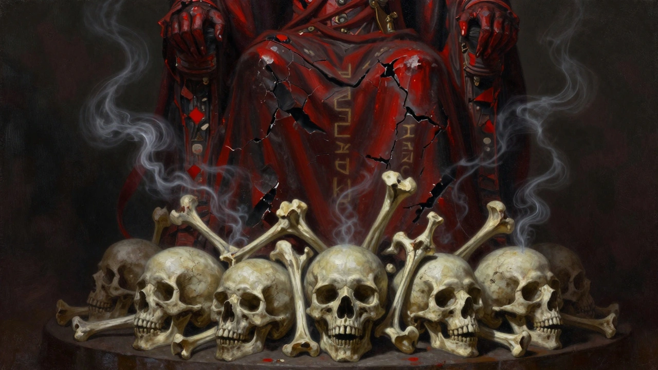 Хаос-повелитель на троне из черепов и костей