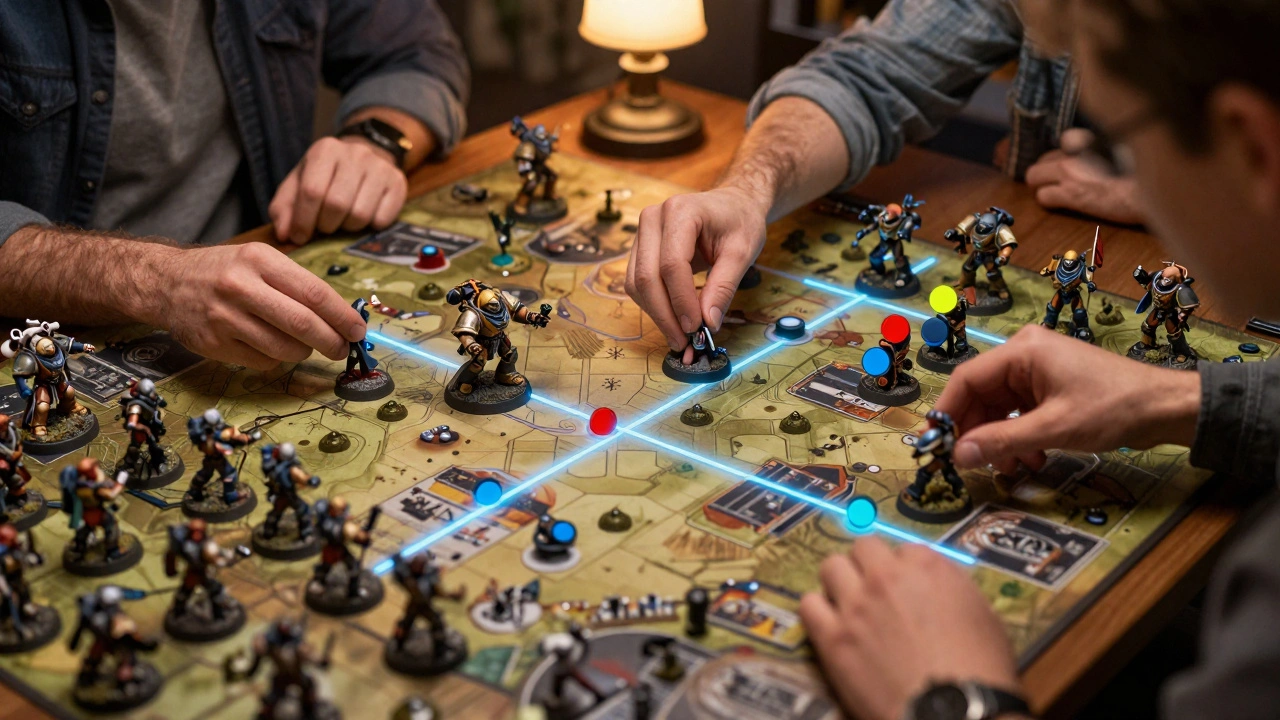 Новичок расставляет войска на игровом поле с тактическими разметками.