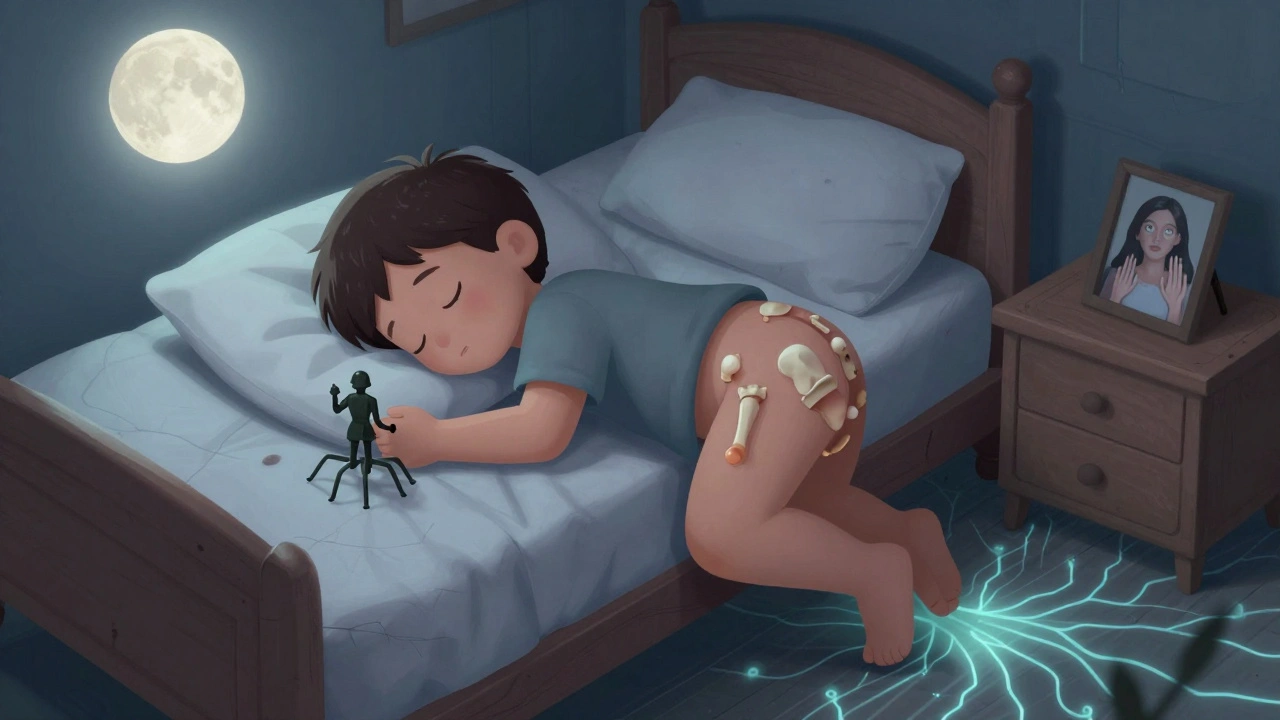 Спящий ребёнок, чьё тело начинает мутировать, а на семейной фотографии — признаки генетической ереси.