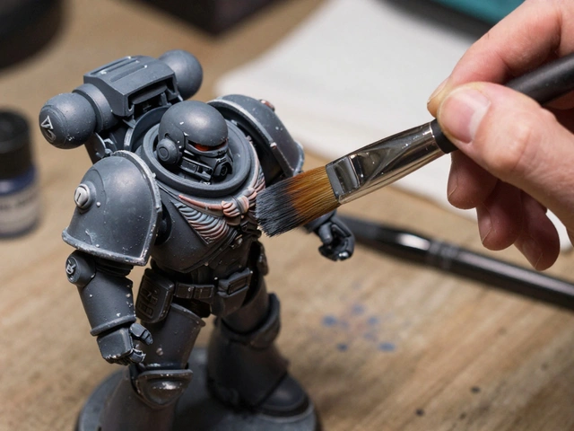 Drybrushing для миниатюр Warhammer 40K: быстрый результат