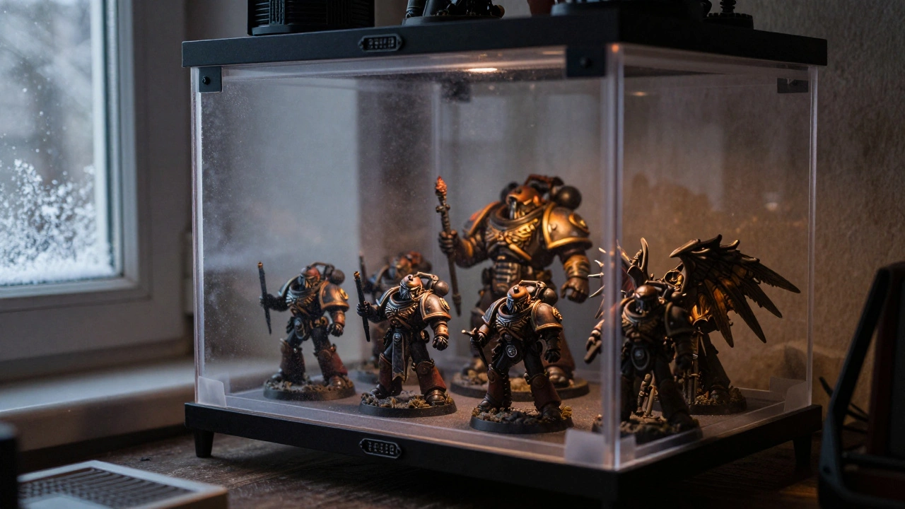 Антипылевые решения для открытых стеллажей Warhammer 40K