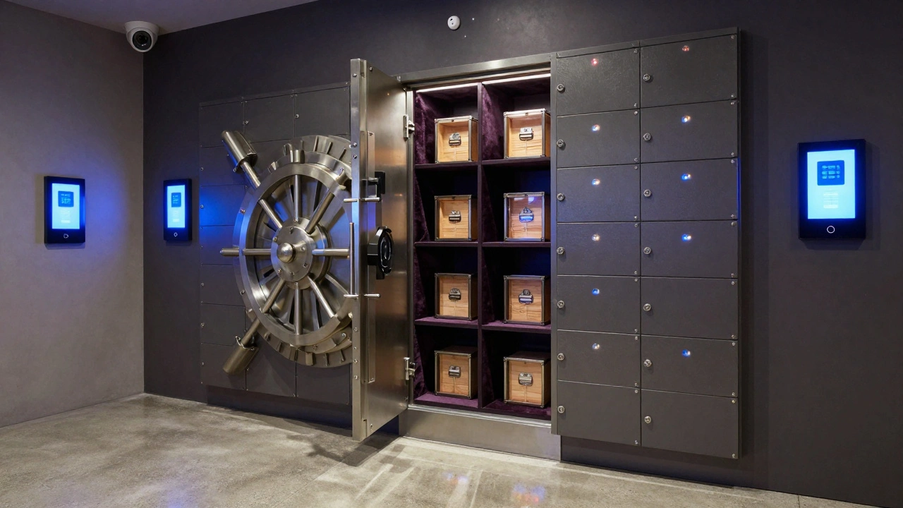 Безопасный сейф с прозрачными ящиками для хранения ценностей