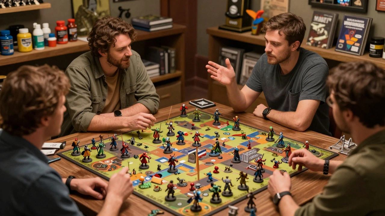 Игроки разбирают партию после окончания игры Warhammer