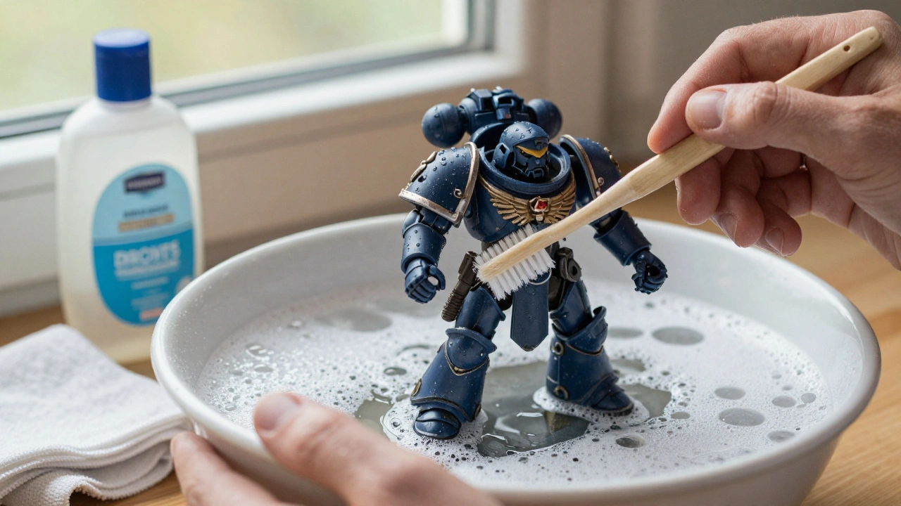 Как обезжирить детали перед склейкой миниатюр Warhammer 40K