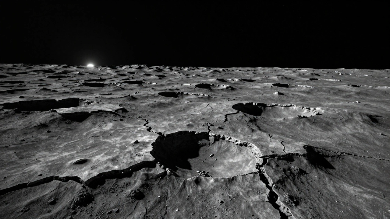 Как сделать луну или пустошь для Warhammer 40K: серые и красные схемы