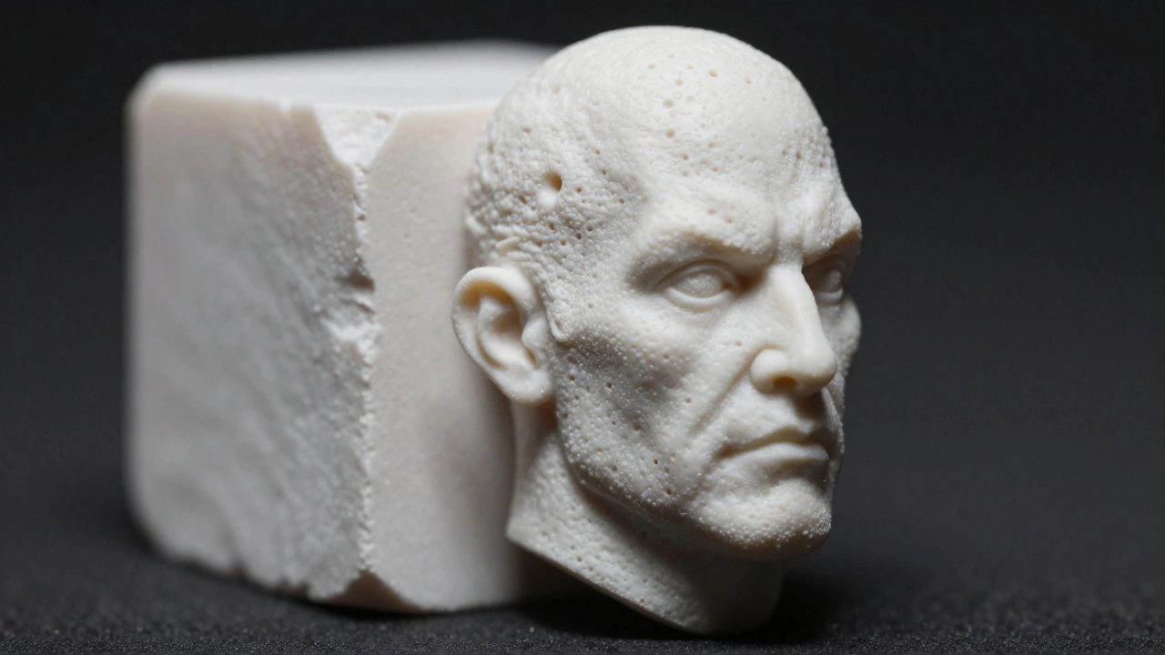 Макросъемка резной детали из эпоксидной смолы высокой четкости