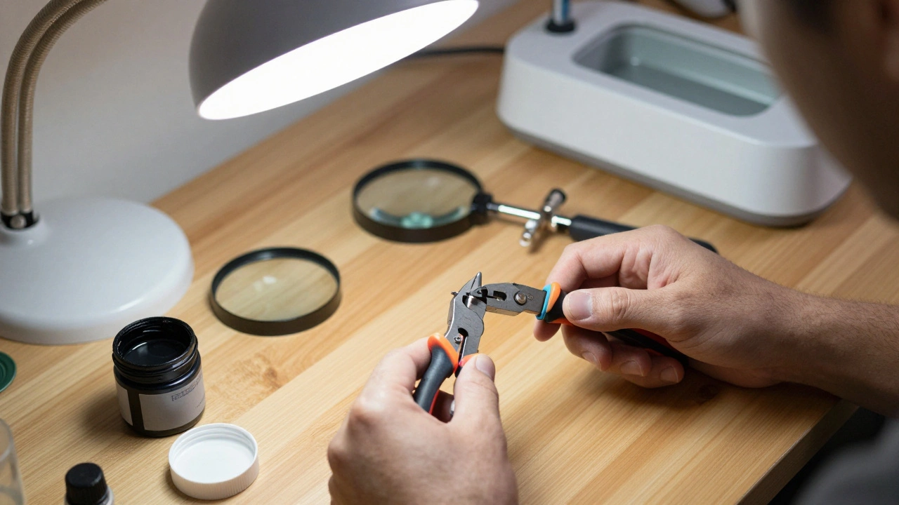 Мастер за работой с аэрографом и красками