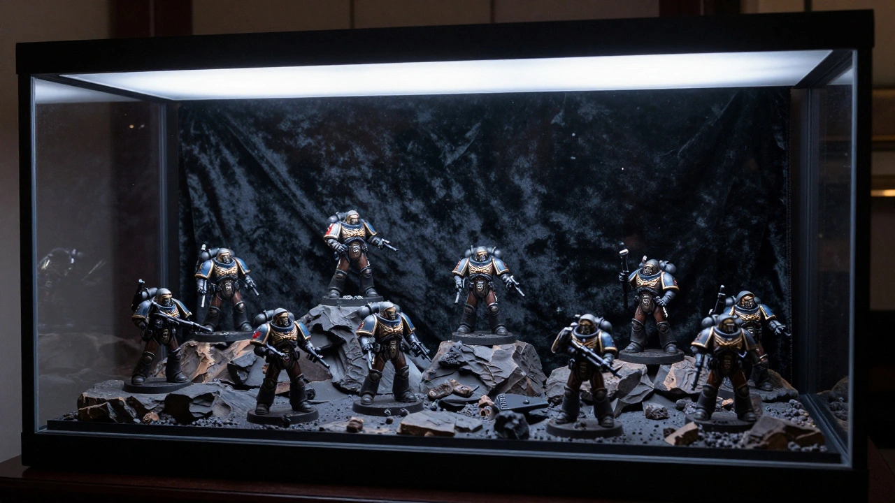 Подсветка террейна для витрины и игр Warhammer 40K: как сделать эффектный свет без лишних затрат