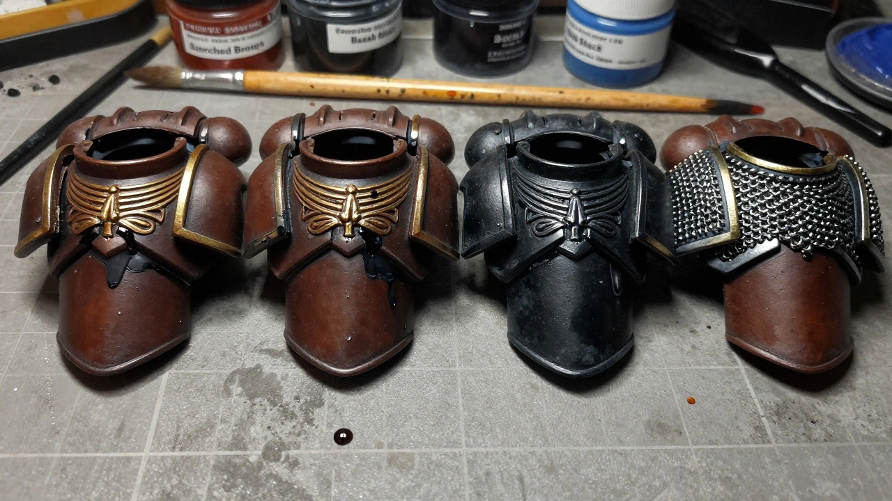 Пошаговый разбор покраски золота в Warhammer 40K: от базы до бликов