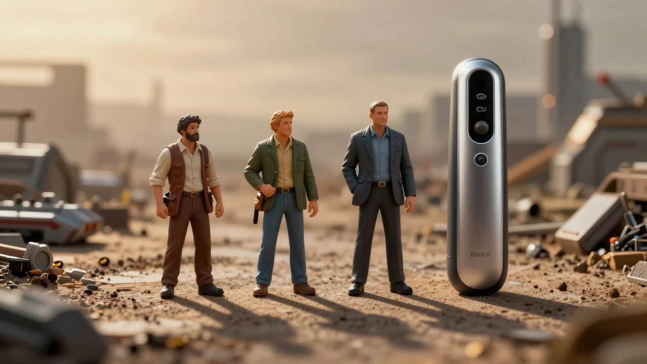 Старая и новая миниатюра стоят вместе на поле боя