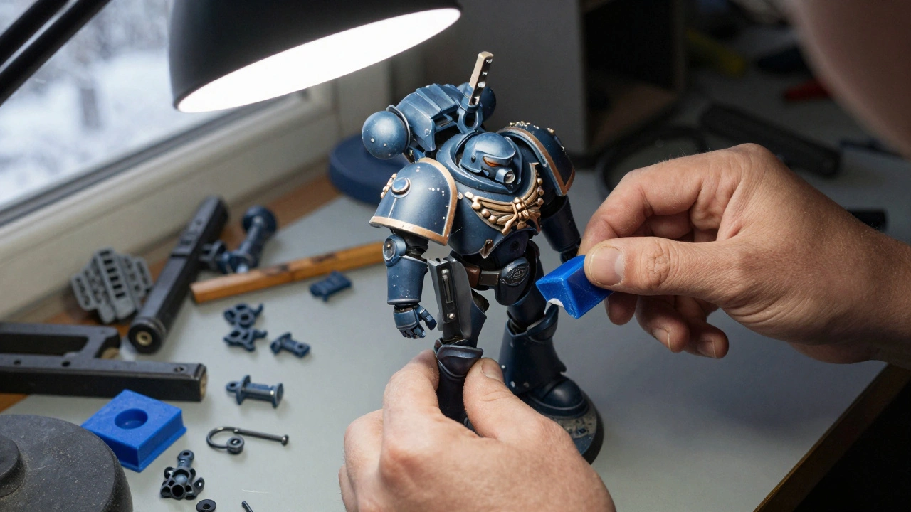 Сухая подгонка деталей перед окончательной сборкой миниатюр Warhammer 40K