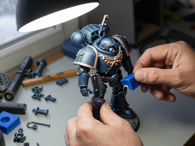 Сухая подгонка деталей перед окончательной сборкой миниатюр Warhammer 40K