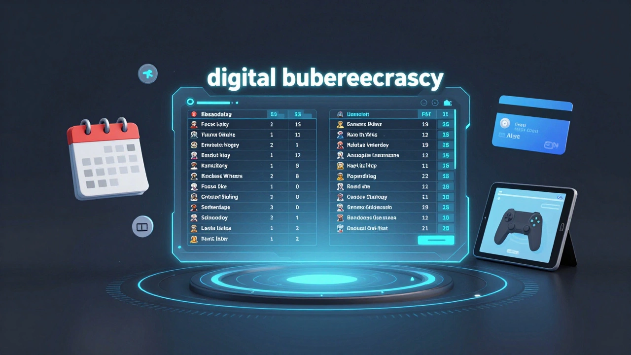Цифровой интерфейс с боевым списком армии и элементами турнирной регистрации