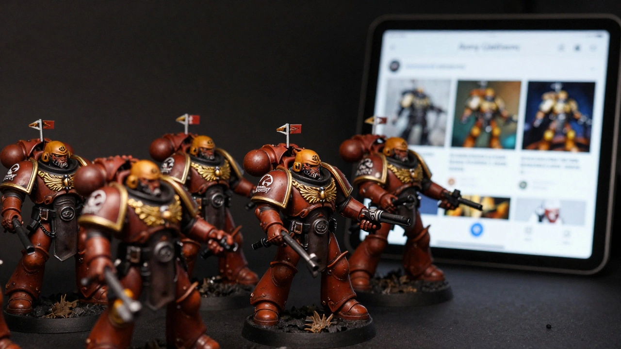 Галерея красиво покрашенных миниатюр Warhammer 40K в профессиональном освещении