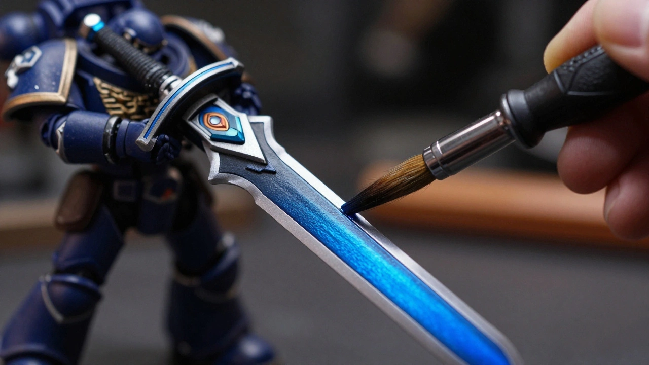 Глянцевые медиумы для энергомечей Warhammer 40K: секреты «стеклянного» эффекта