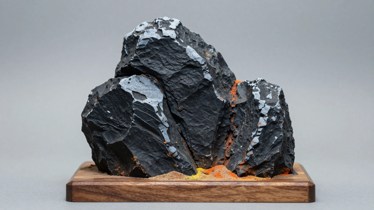 Готовая покрашенная скала для террейна с использованием техники сухой кисти и пигментов