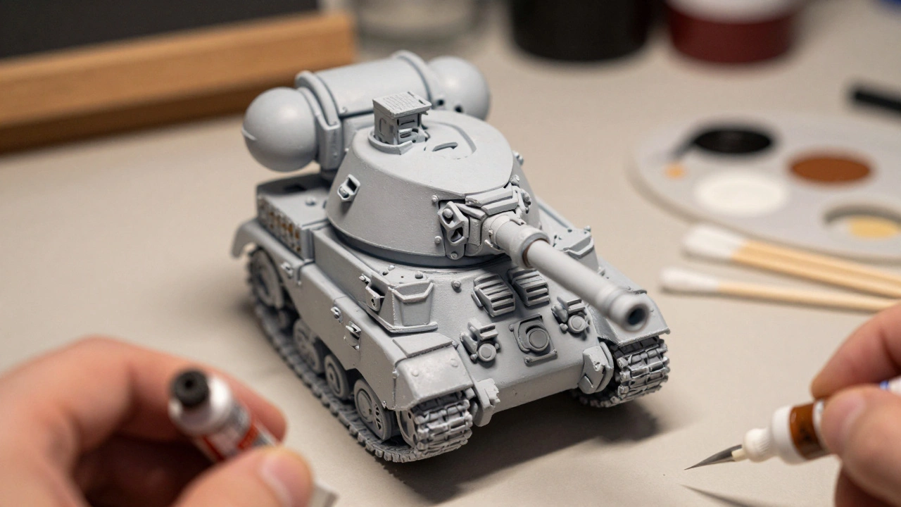 Как сделать эффект масляных потёков на технике Warhammer 40K: пошаговое руководство