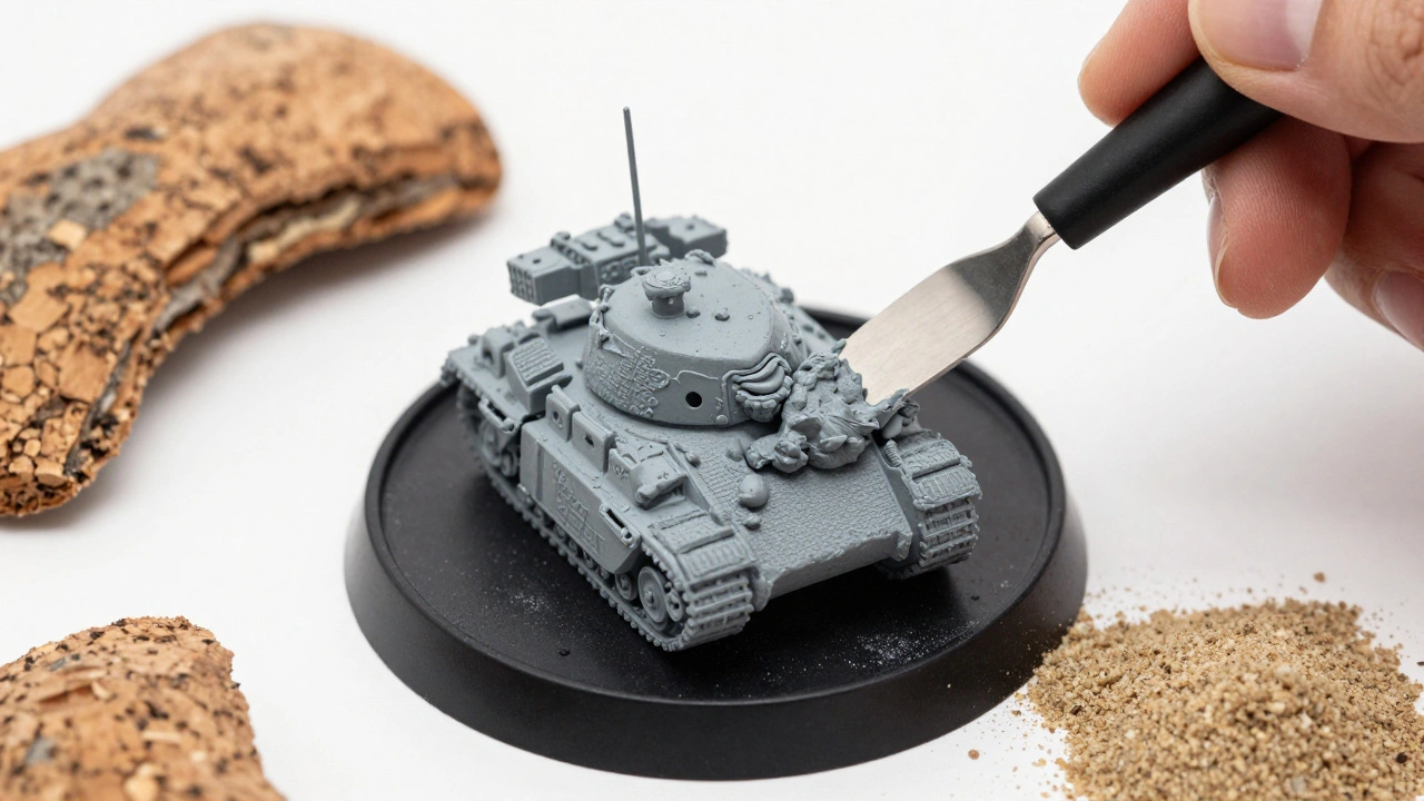 Как сделать рельеф на базах для техники Warhammer 40K: пошаговый гайд