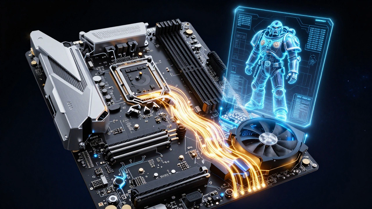 Концептуальное изображение компьютерного железа в стиле Warhammer 40,000