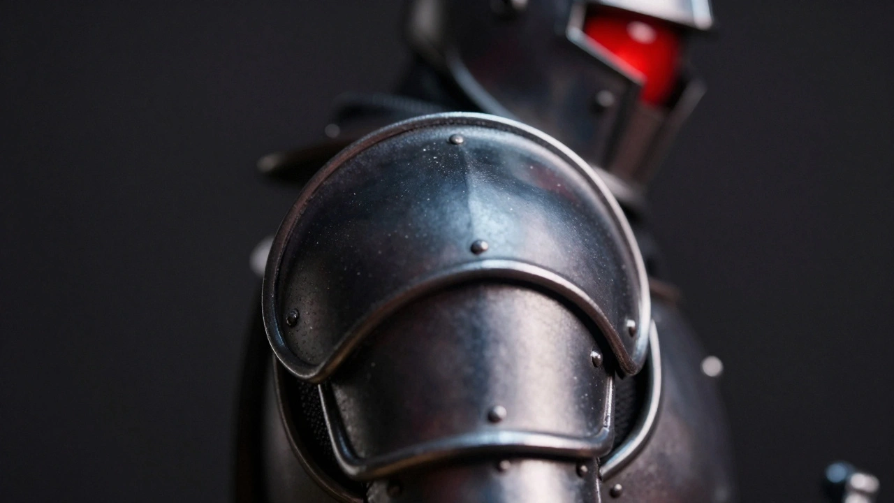 Макроснимки детализированной покраски брони миниатюры с высветлениями и тенями