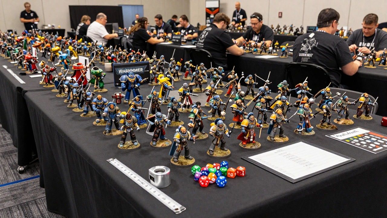 Масштабный турнир по Warhammer 40K с полностью покрашенными армиями и игровым снаряжением