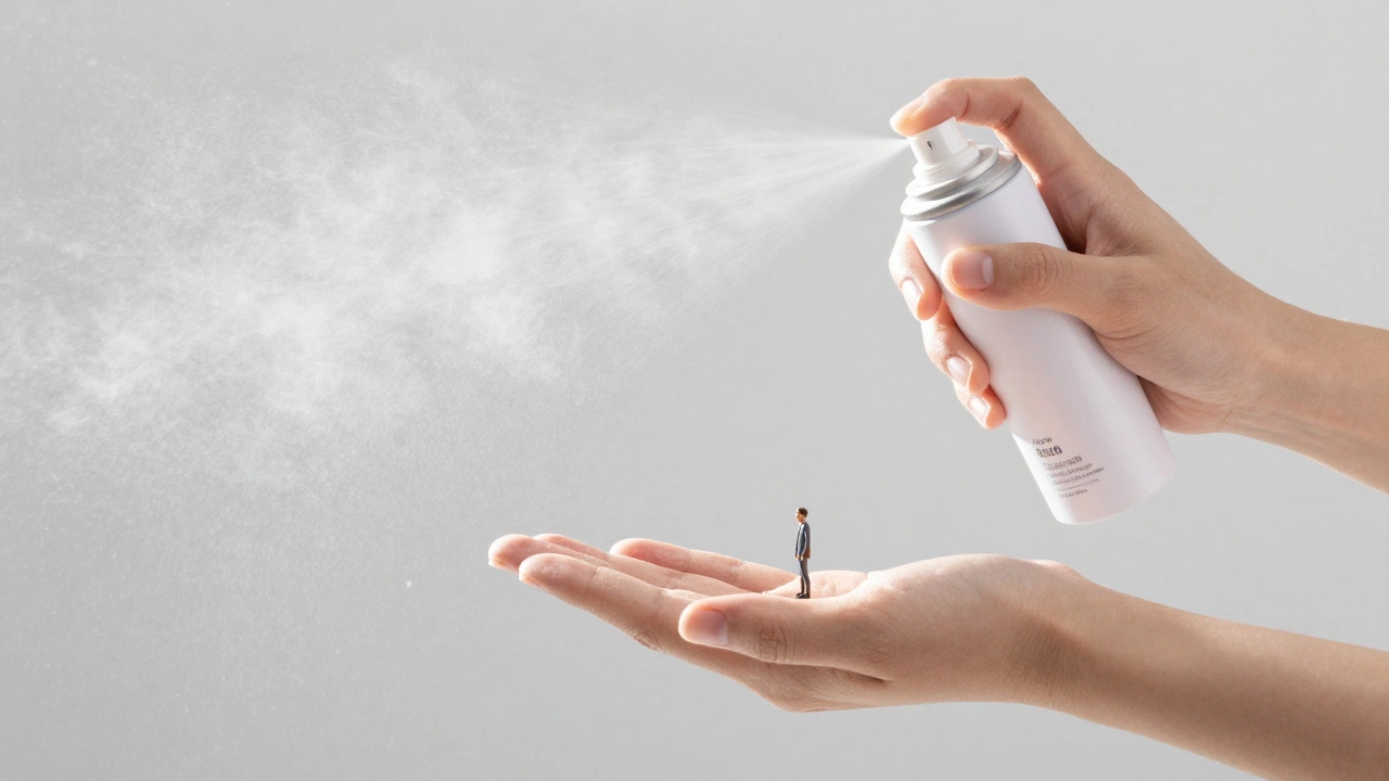 Нанесение антистатика на миниатюру методом облака