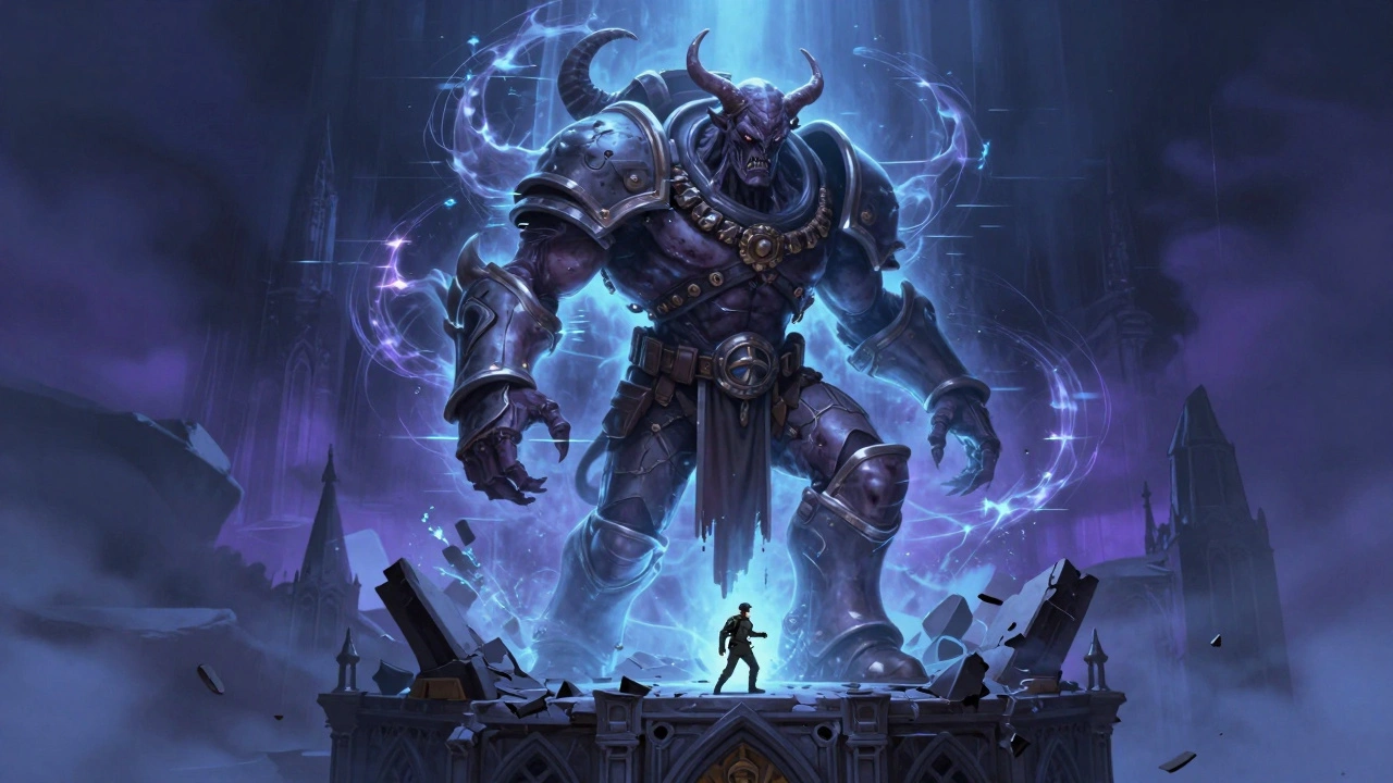 Огромный монстр в состоянии боевого шока и маленький солдат на объективе