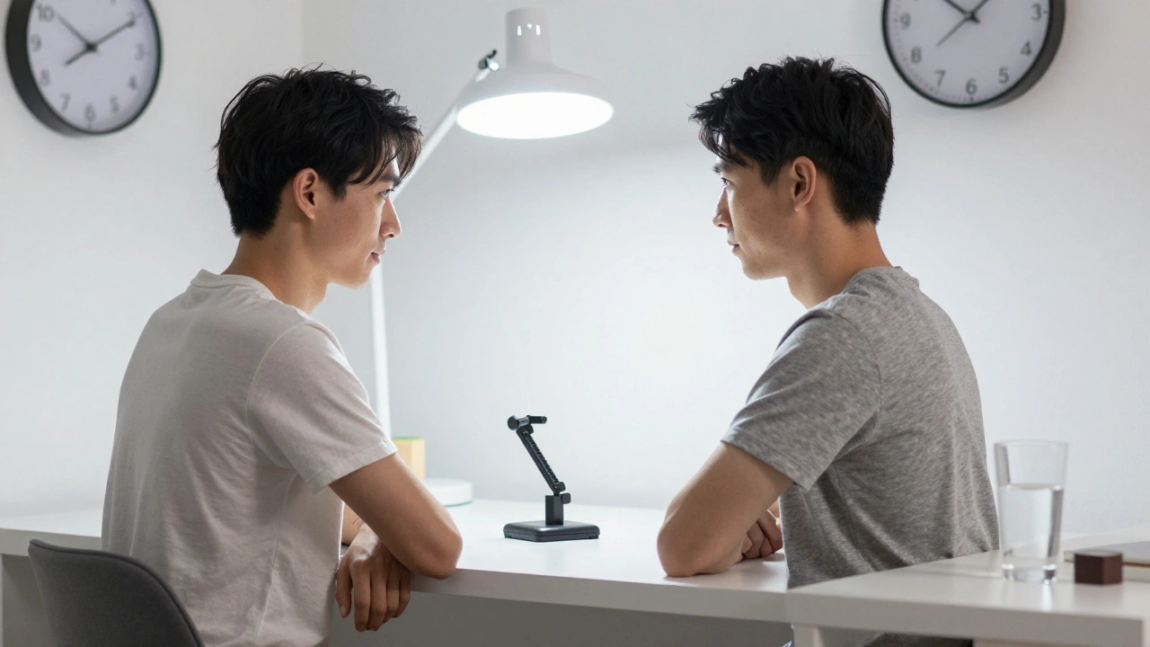 Правильная эргономика рабочего места: прямая осанка и приподнятая модель под лампой