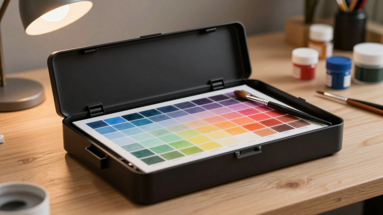 Профессиональная мокрая палитра с герметичным контейнером и смешанными красками