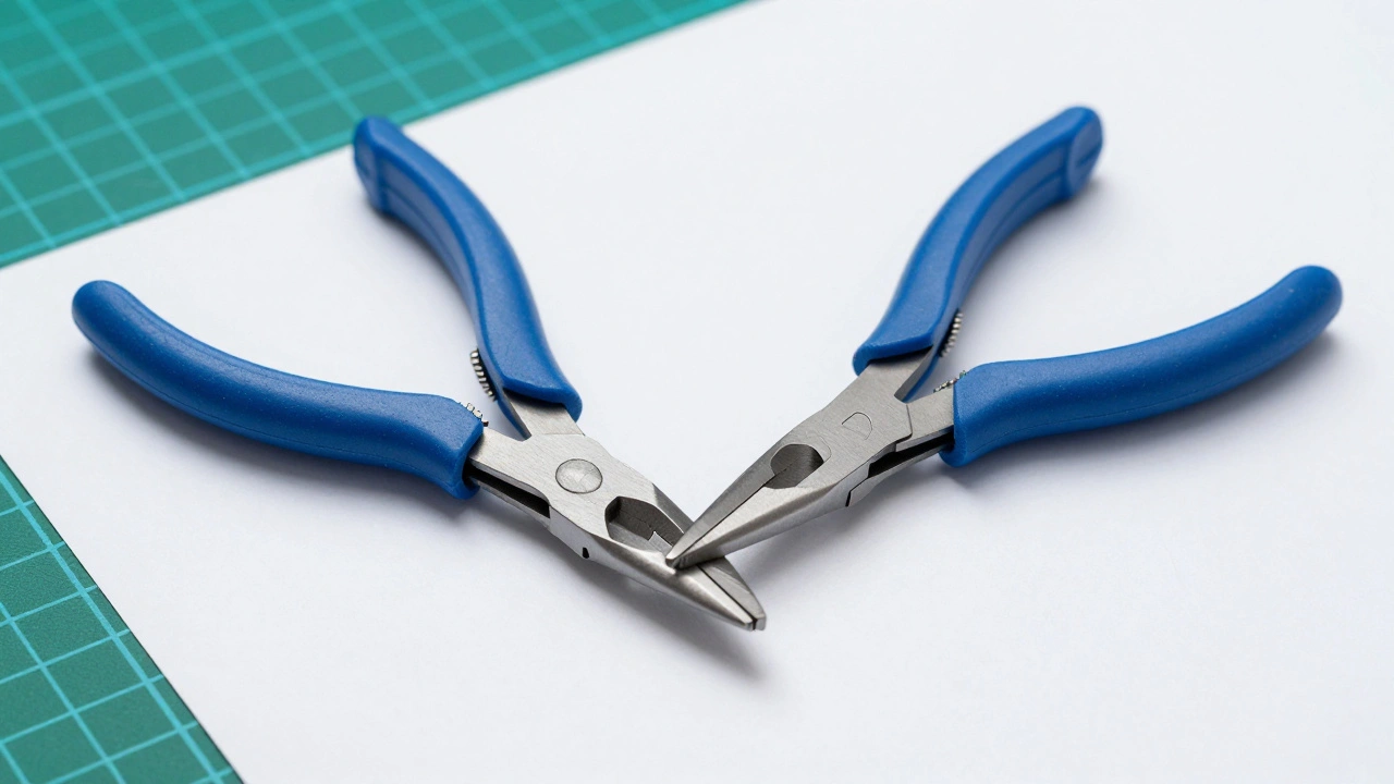 Профессиональные модельные кусачки на зеленом коврике для резки