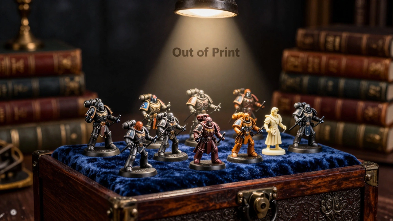 Редкие и старые миниатюры Warhammer в коллекционном деревянном ящике