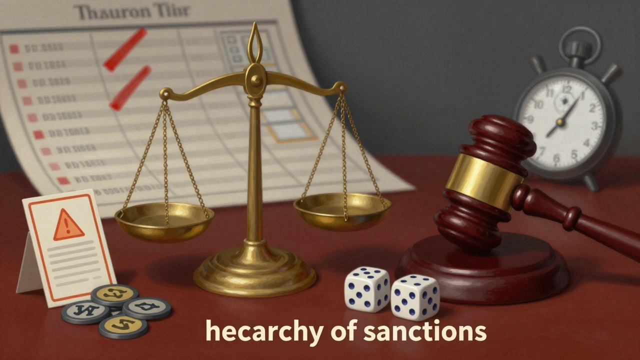 Символическое изображение системы штрафов и правил на турнире