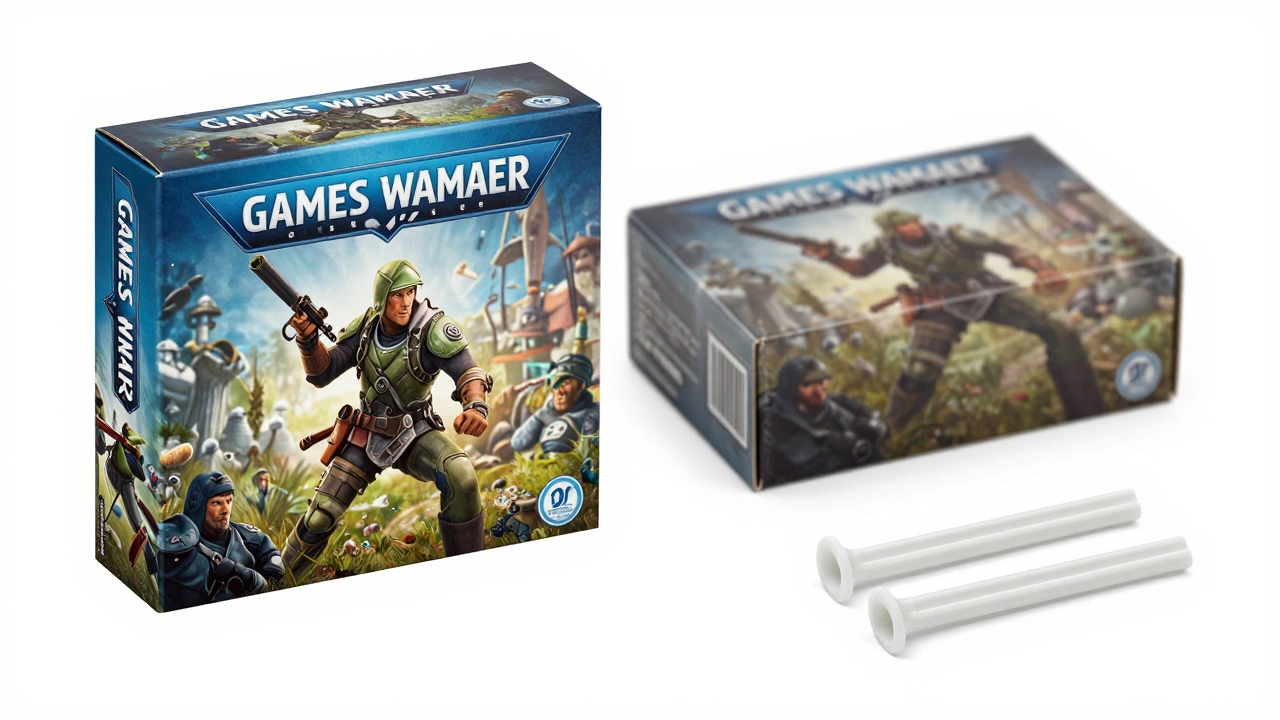 Сравнение оригинальной коробки Warhammer с подделкой и литниками