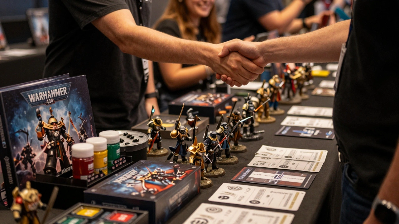 Стол с призами: наборы красок и сертификаты на турнире Warhammer 40K
