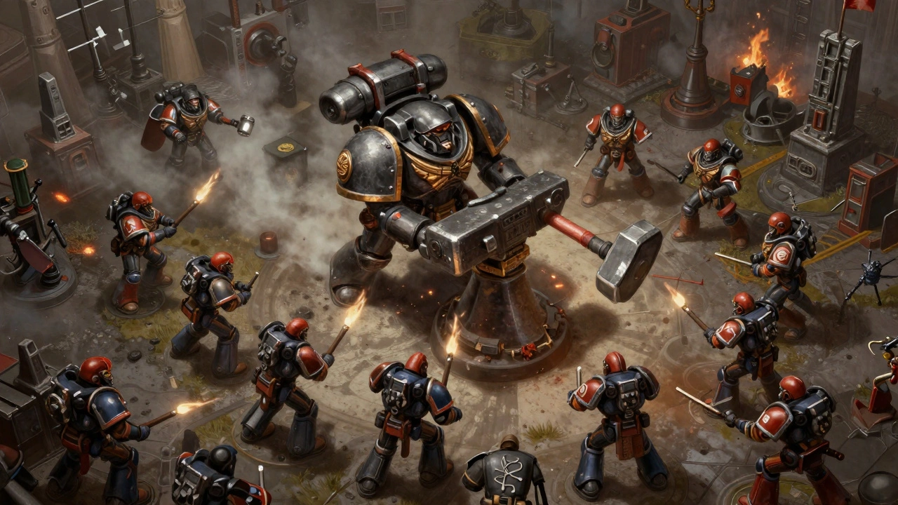 Стратегический маневр молота и наковальни в сражении миниатюр