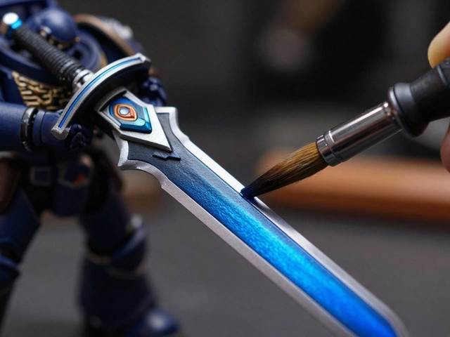 Глянцевые медиумы для энергомечей Warhammer 40K: секреты «стеклянного» эффекта