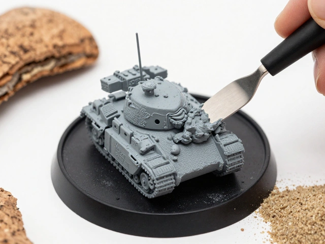 Как сделать рельеф на базах для техники Warhammer 40K: пошаговый гайд