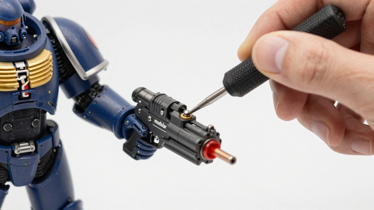 Замена оружия на миниатюре с помощью магнитов