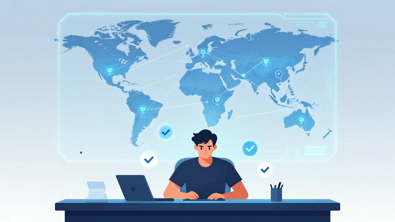 Иллюстрация одиночного игрока с глобальной картой рейтинга ITC