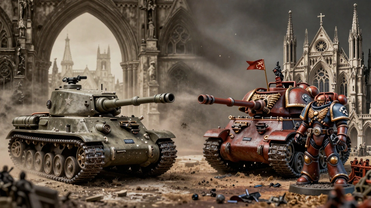 Слияние исторических референсов и эстетки Warhammer 40K в одном кадре