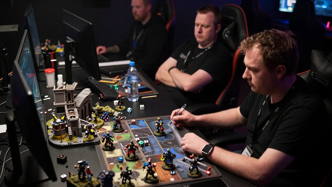 Tense moment during a Warhammer 40K game with impatient opponent