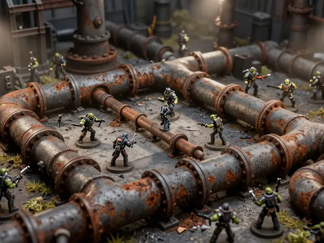 Индустриальный террейн для Warhammer 40K: трубы, мосты и цеха своими руками