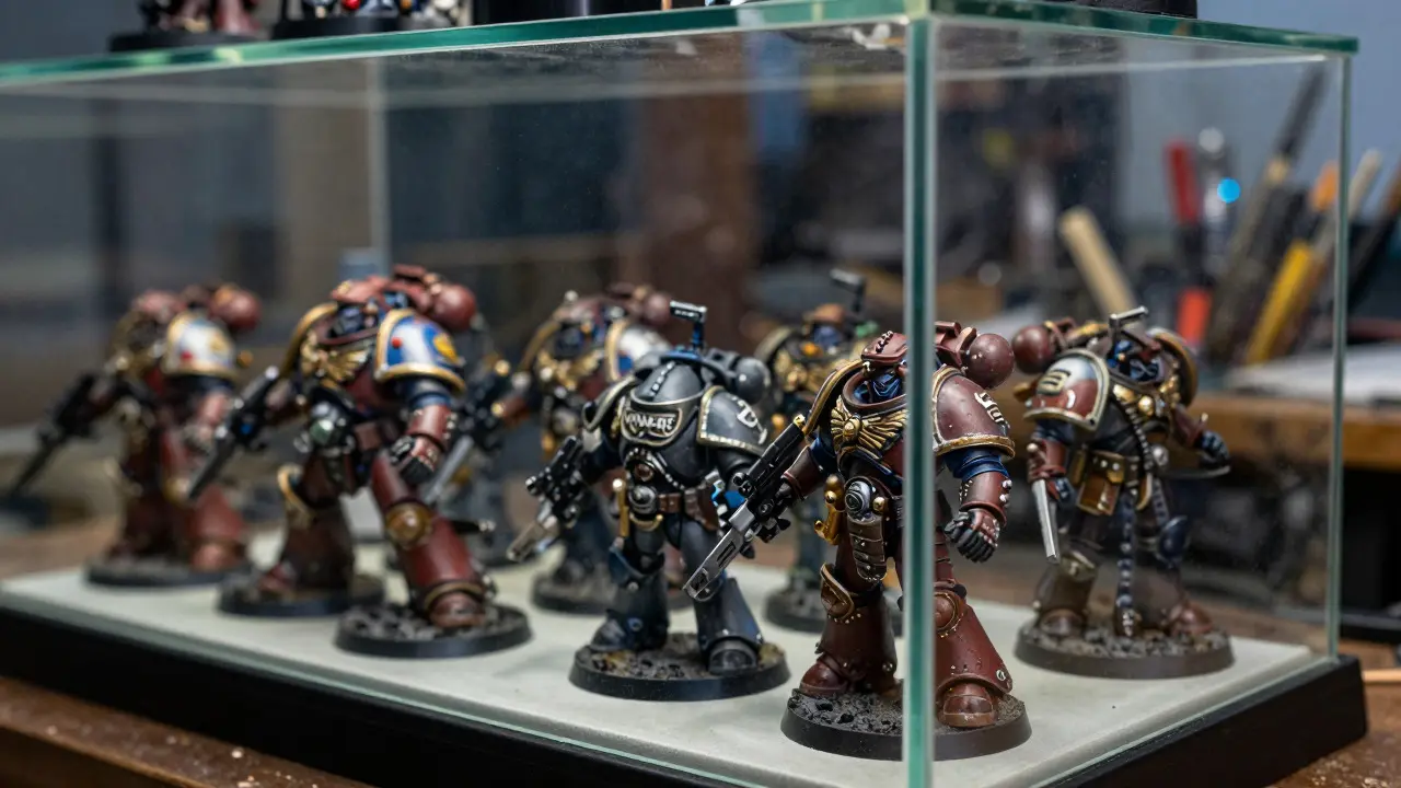 Витрина для Warhammer 40K: сравнение стекла и акрила