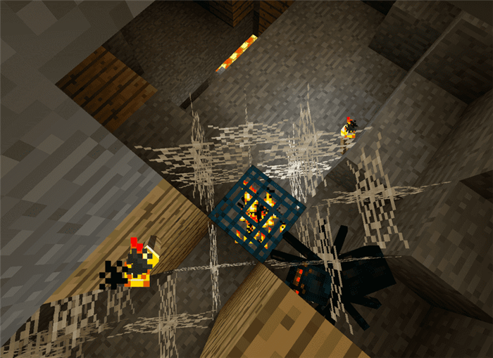 Спаунер пещерных пауков Minecraft