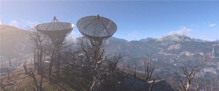 Спутниковая антенна базы Форта-Хаген в DLC Automatron Fallout 4