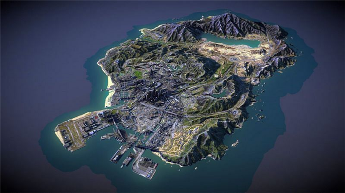 Теории фанатов предлагают альтернативный взгляд на то, почему Лос-Сантос в GTA 5 находится на острове (Изображение предоставлено Rockstar Games)